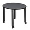 Regency Kee Mobile Tables, 42 W, 42 L, 29 H, Wood, Metal Top, Grey TBMC42RNDGYBK - alternate 1